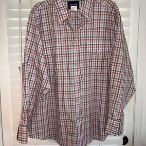 Wrangler Western Plaid Shirt Mens XXL/2XL Button Up Long Sleeve‎ Cowboy Ranch
